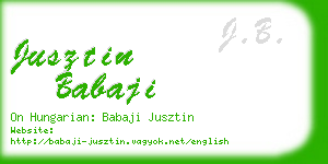 jusztin babaji business card